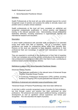 Draft HP5 clinical stream