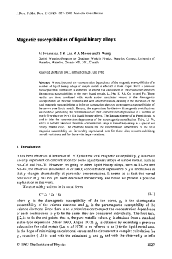 Magnetic susceptibilities of liquid binary alloys