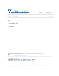 Due Process - Digital Commons @ Touro Law Center
