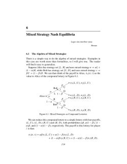 6 Mixed Strategy Nash Equilibria