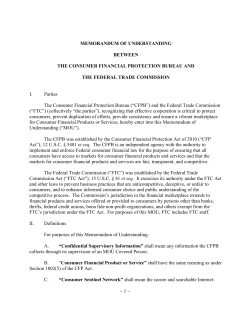 Memorandum of Understanding - American Bankers Association