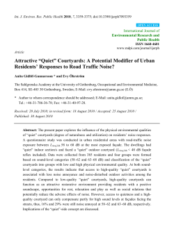 Attractive &ldquo;Quiet&rdquo; Courtyards: A Potential Modifier of Urban