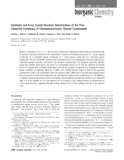 Synthesis and X-ray Crystal Structure Determination of the First