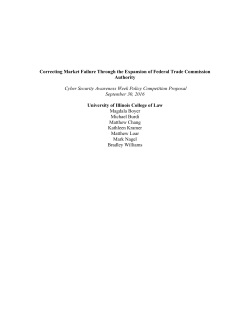 Correcting Market Failure Through the Expansion of Federal Trade