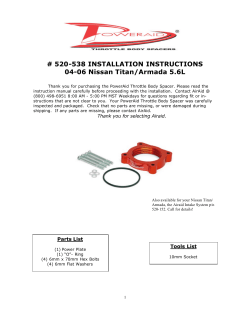 # 520-538 INSTALLATION INSTRUCTIONS 04