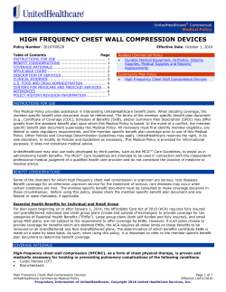 High Frequency Chest Wall Compression Devices