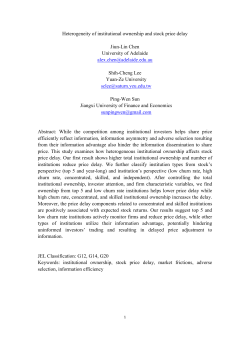 Heterogeneity of institutional ownership and stock price delay Jiun