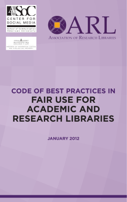 fair use for academic and research libraries