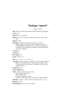 Package `xpose4`