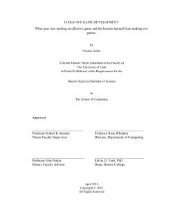Honors Thesis - College of Engineering