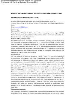Calcium Sulfate Hemihydrate Whisker Reinforced Polyvinyl Alcohol