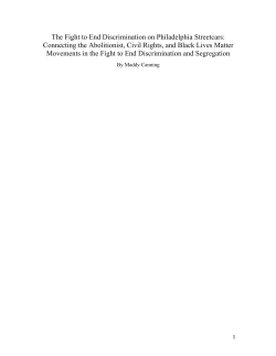 The Fight to End Discrimination on Philadelphia Streetcars