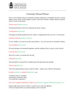 Commonly Misused Phrases