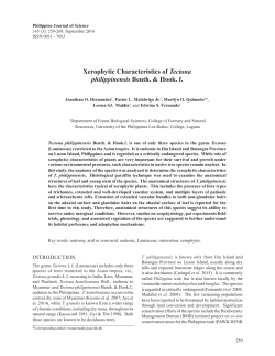 read more - Philippine Journal of Science