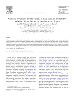 Women`s preferences for masculinity in male