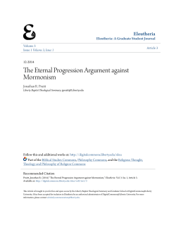 The Eternal Progression Argument against Mormonism