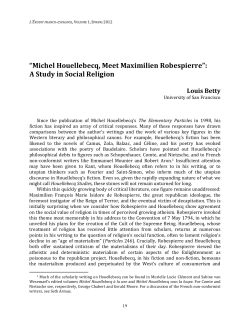 Michel Houellebecq, Meet Maximilien Robespierre