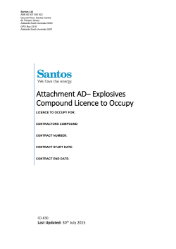 Attachment AD - Explosives Compound License to Occupy