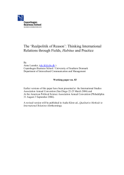 Realpolitik of Reason