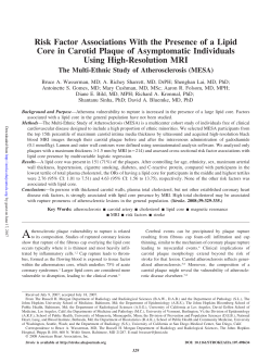 Risk Factor Associations With the Presence of a Lipid Core in