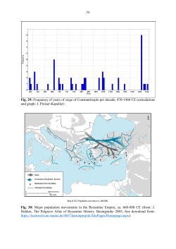 Fig. 29: Frequency of years of siege of Constantinople per decade