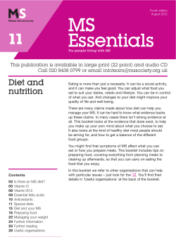 Diet And Nutrition (MS Essentials 11)