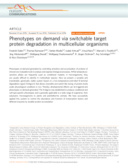 Open Access - Max-Planck-Institut f&uuml;r Pflanzenz&uuml;chtungsforschung