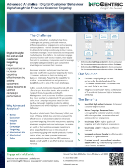 Advanced Analytics l Digital Customer Behaviour