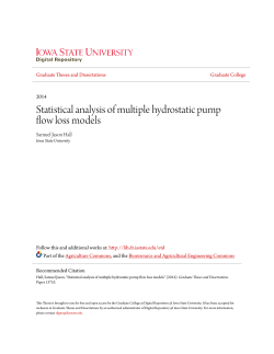 Statistical analysis of multiple hydrostatic pump flow loss models