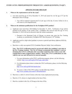 entry level firefighter/emt frequently asked