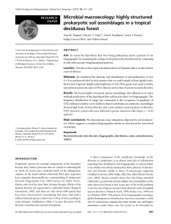Microbial macroecology: highly structured prokaryotic soil