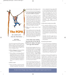 The FCPA - TransPerfect Legal Solutions