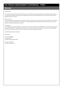 the french management experience - print