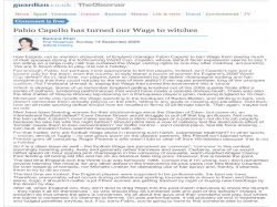 Fabio Capello has turned our Wags to witches