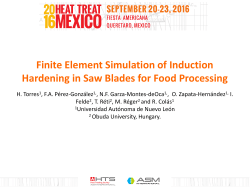 Finite Element Simulation of Induction Hardening in Saw Blades for