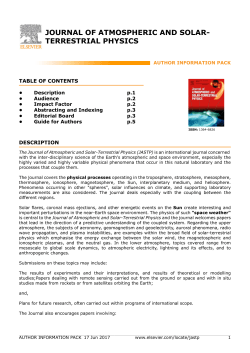 journal of atmospheric and solar- terrestrial physics
