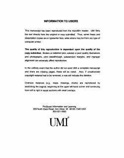 INFORMATION TO USERS