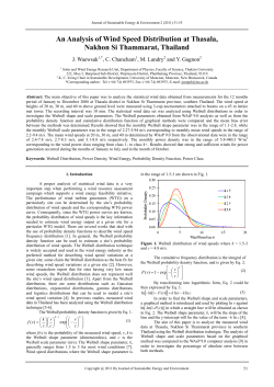 An analysis of wind speed distribution at thasala, nakhon si