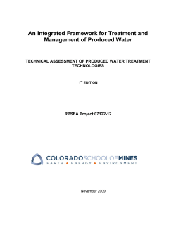 technical assessment of produced water treatment
