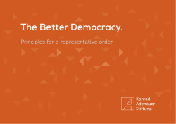 The Better Democracy. - Konrad-Adenauer