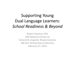 Supporting Young Dual Language Learners