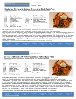 Blackened Shrimp with Collard Greens and Black-Eyed