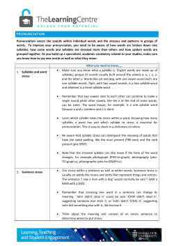 Pronunciation