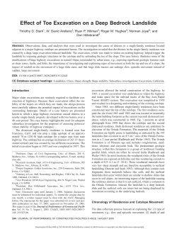 Effect of Toe Excavation on a Deep Bedrock
