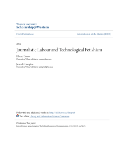 Journalistic Labour and Technological Fetishism
