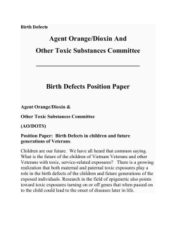 Birth Defects - Vietnam Veterans of America Chapter 1036