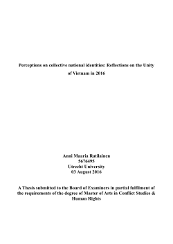 Perceptions on collective national identities: Reflections on the Unity