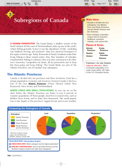 Subregions of Canada