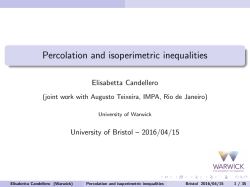 Percolation and isoperimetric inequalities