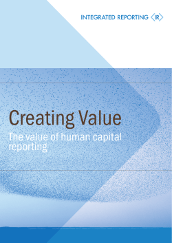 The value of human capital reporting